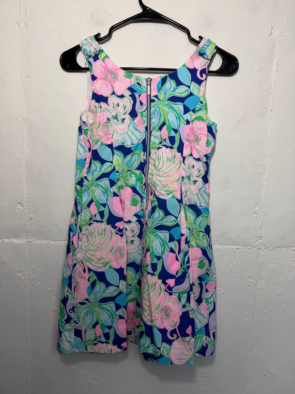 Lilly Pulitzer Girls Linnet Dress In Beak Calm Carry On Size 14
